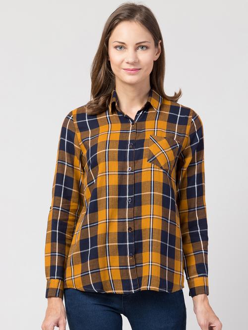 long sleeves checkered shirt - 17357971 - Very Small Image - 1