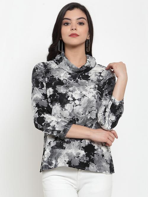 long sleeved abstract top - 17358117 - Very Small Image - 1