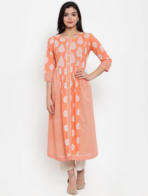 printed a-line kurta - 17358134 - Very Small Image - 1