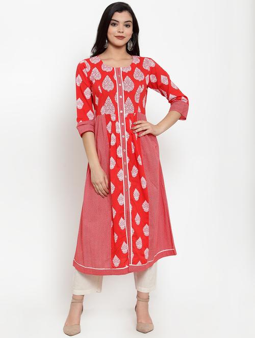 printed a-line kurta - 17358135 - Very Small Image - 1