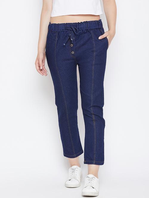 drawstring waist jeans - 17358204 - Very Small Image - 1
