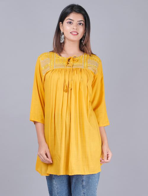 embroidered a-line kurta - 17358386 - Very Small Image - 1