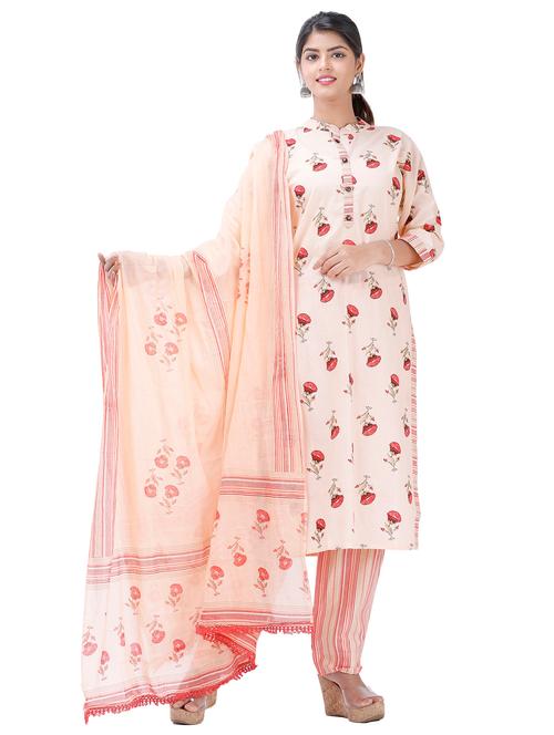 floral kurta pant set with dupatta - 17358728 - Very Small Image - 1