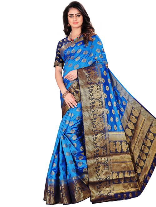 zari work banarasi saree - 17358892 - Very Small Image - 1