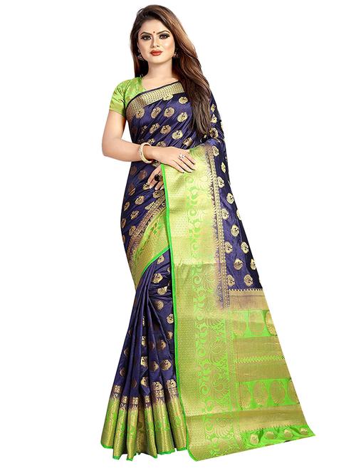 ethnic motifs banarasi saree - 17358896 - Very Small Image - 1