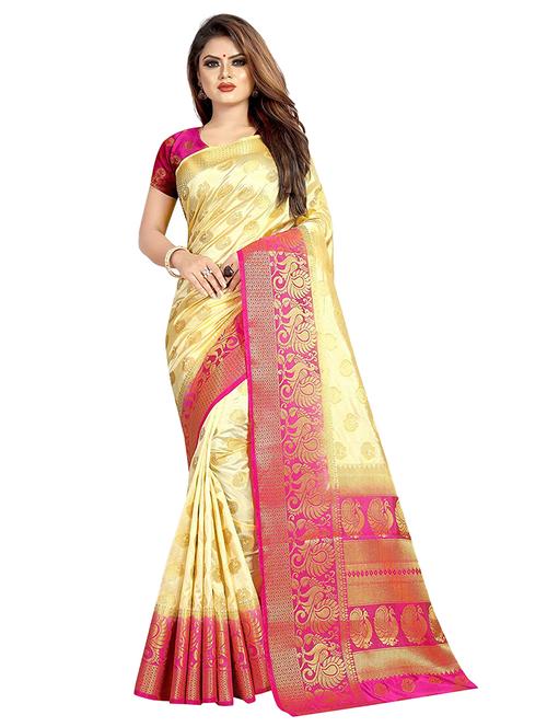 zari work banarasi saree with blouse - 17358897 - Very Small Image - 1