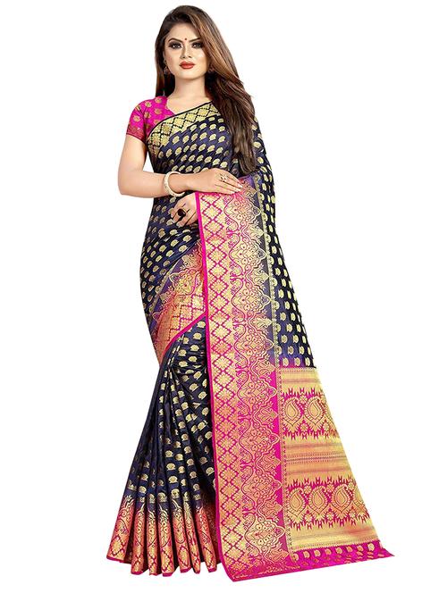 zari work banarasi saree - 17358900 - Very Small Image - 1