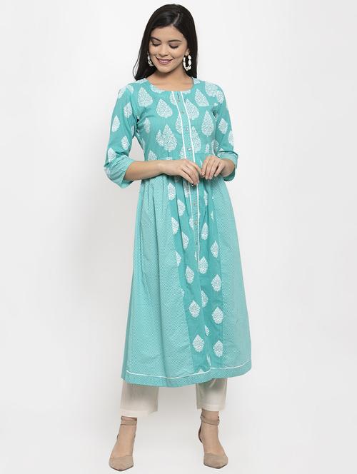 printed a-line kurta - 17358950 - Very Small Image - 1
