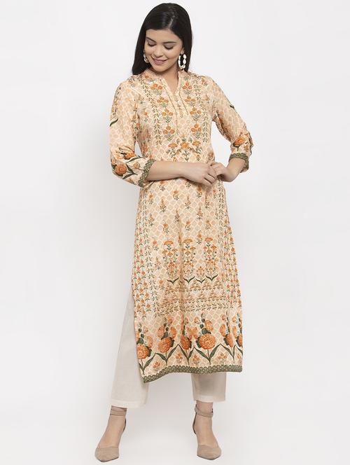 floral straight kurta - 17358951 - Very Small Image - 1