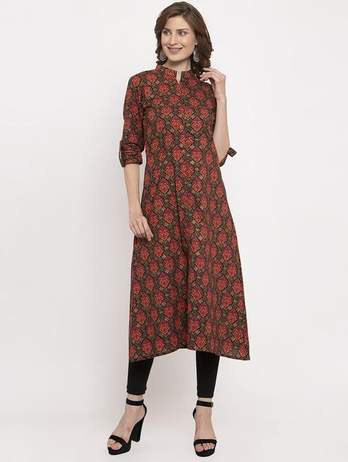 printed a-line kurta - 17358952 - Very Small Image - 1