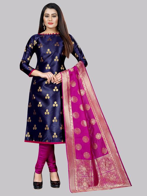 polka dots unstitched suit - 17359068 - Very Small Image - 1