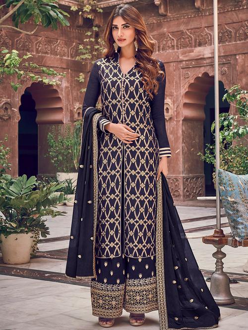 embroidered unstitched suit - 17359963 - Very Small Image - 1