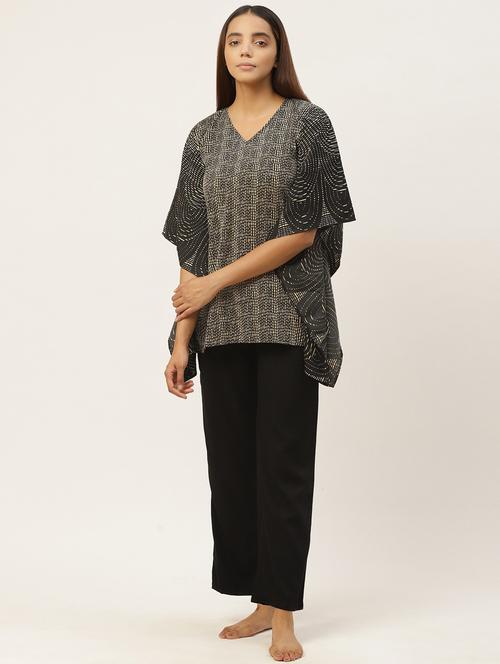 kimono sleeved top with pajama set - 17360558 - Very Small Image - 1