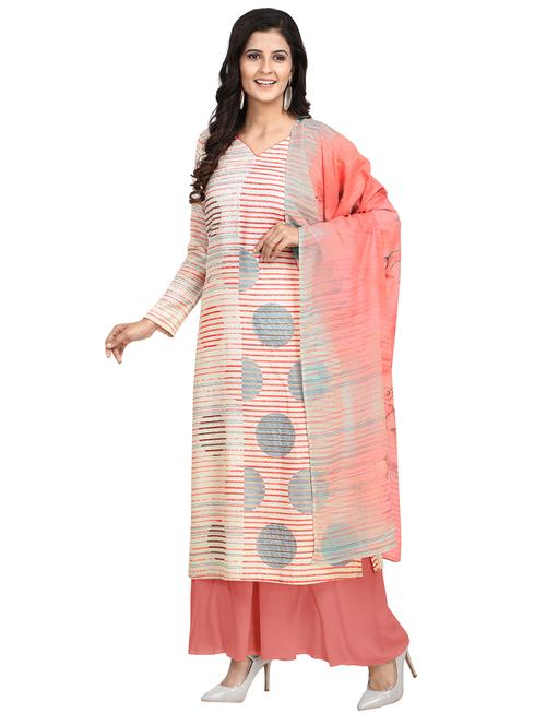 printed unstitched suit - 17360834 - Very Small Image - 1