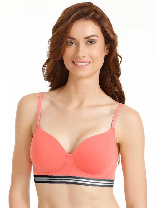 contrast bind t-shirt bra - 17360876 - Very Small Image - 1