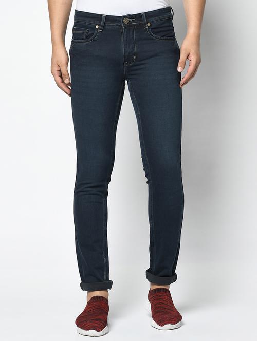 dark blue light washed denim jeans - 17360887 - Very Small Image - 1
