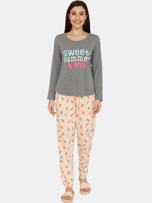 printed nightwear pyjama set - 17361181 - Very Small Image - 1