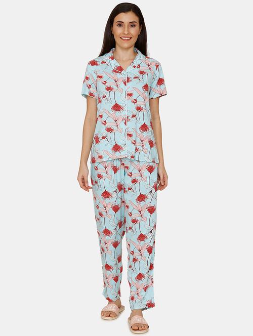 printed nightwear pyjama set - 17361182 - Very Small Image - 1