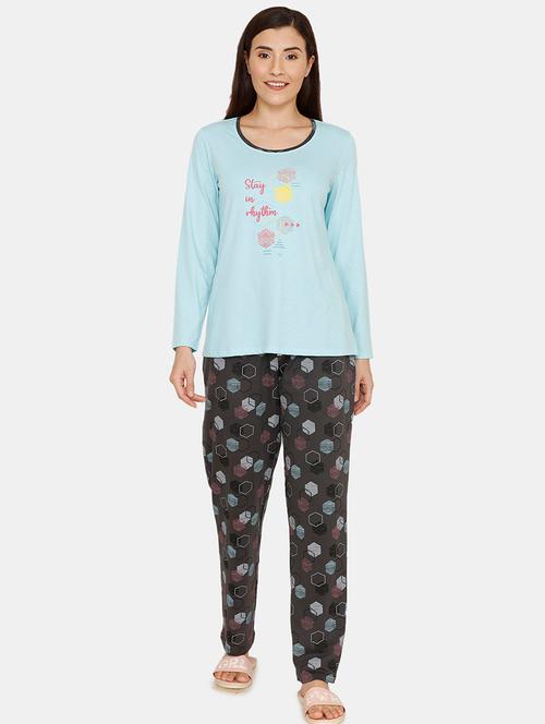 printed nightwear pyjama set - 17361183 - Very Small Image - 1