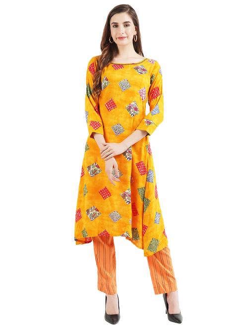 printed a-line kurta - 17361337 - Very Small Image - 1