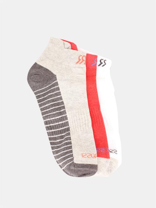 men pack of 3 striped ankle length socks - 17361452 - Very Small Image - 1
