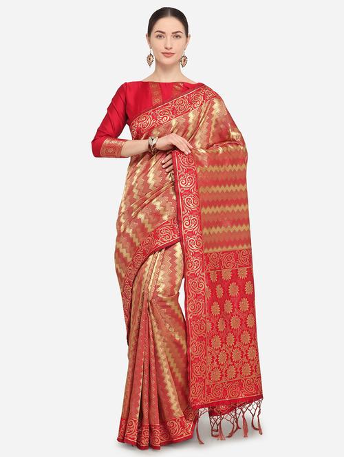 chevron woven saree - 17361497 - Very Small Image - 1