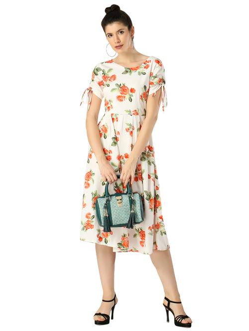 round neck floral dress - 17361860 - Very Small Image - 1