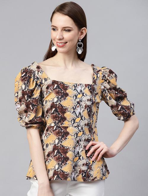 puff sleeved animal top - 17361919 - Very Small Image - 1