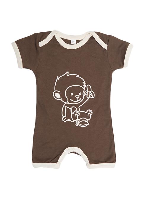 brown cotton rompers - 17362688 - Very Small Image - 1