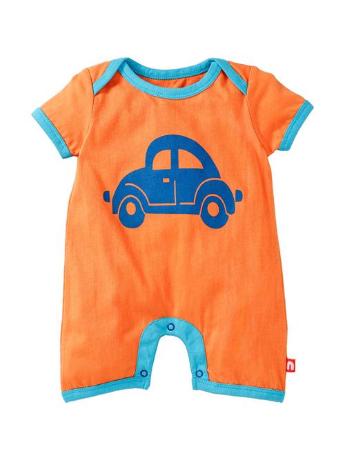 orange cotton rompers - 17362710 - Very Small Image - 1