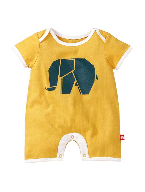 yellow cotton rompers - 17362713 - Very Small Image - 1