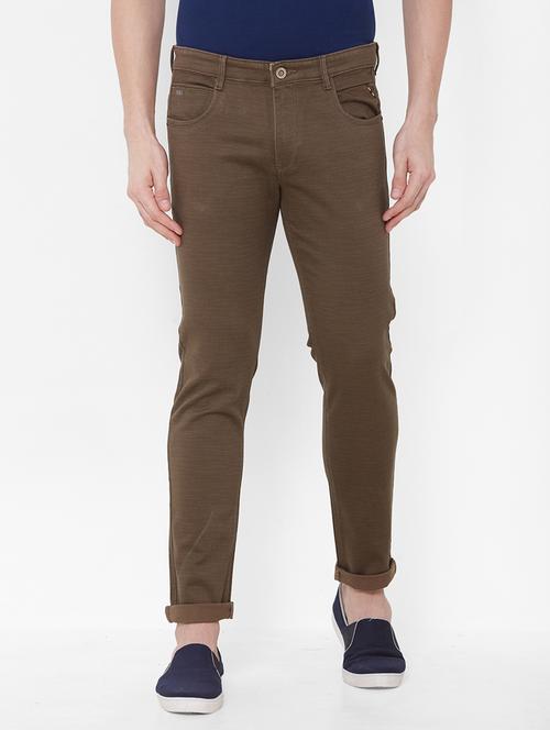 brown solid chinos - 17363143 - Very Small Image - 1
