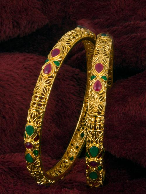 gold tone plated bangle - 17363587 - Very Small Image - 1
