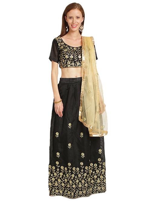 embroidered flared lehenga - 17364001 - Very Small Image - 1