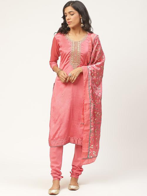 embroidered unstitched suit - 17364203 - Very Small Image - 1