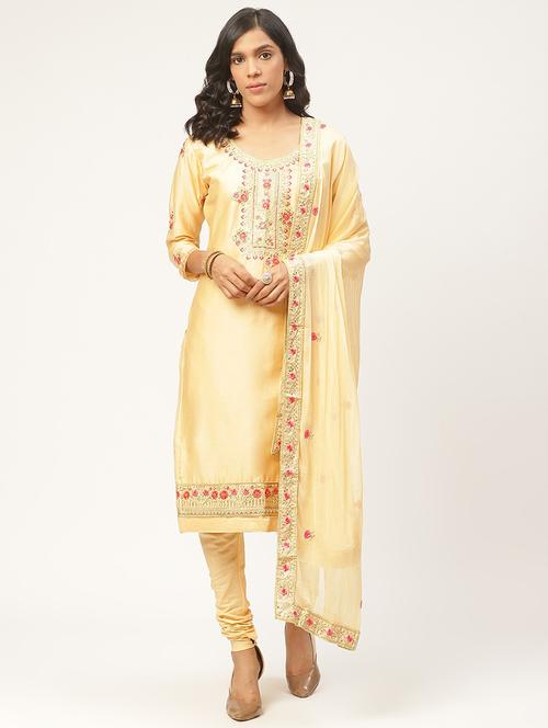 embroidered unstitched suit - 17364214 - Very Small Image - 1
