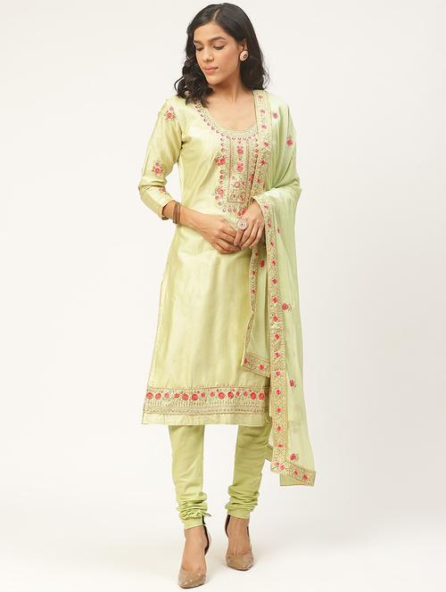 embroidered unstitched suit - 17364225 - Very Small Image - 1