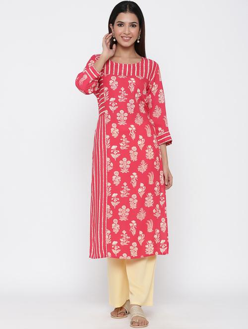 floral straight kurta - 17367609 - Very Small Image - 1