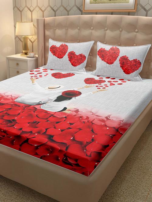 cotton king size double bedsheet with 2 pillow cover - 17368079 - Very Small Image - 1