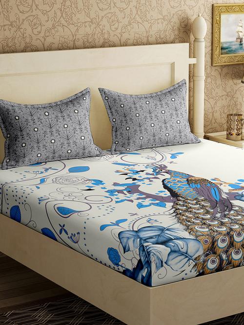 cotton king size double bedsheet with 2 pillow cover - 17368086 - Very Small Image - 1