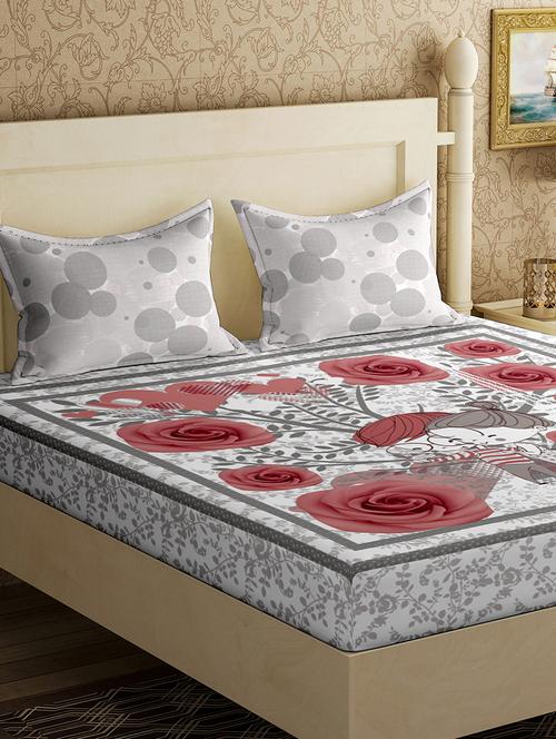 cotton king size double bedsheet with 2 pillow cover - 17368089 - Very Small Image - 1
