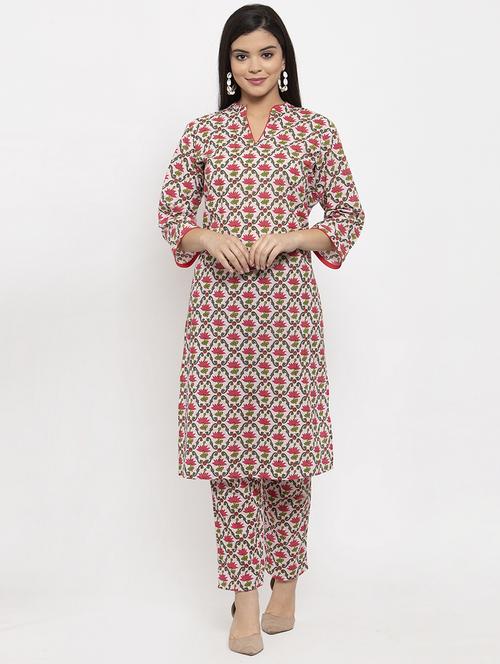 floral kurta pant set - 17368150 - Very Small Image - 1