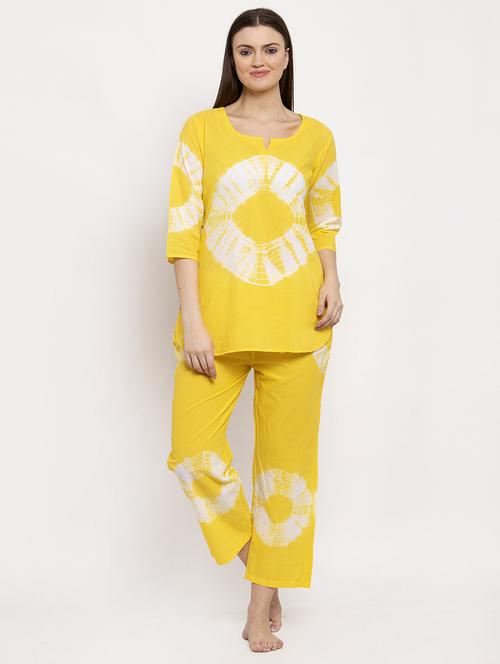 tie & dye nightwear pajama set - 17368468 - Very Small Image - 1