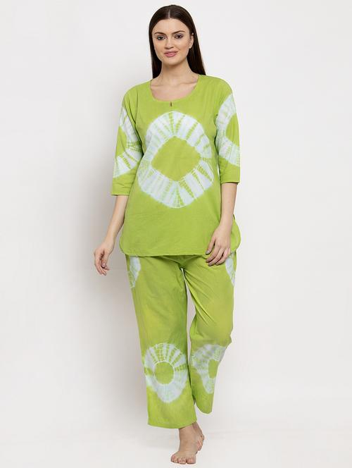 tie & dye nightwear pajama set - 17368469 - Very Small Image - 1
