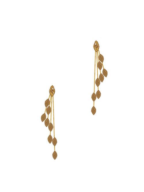 gold metal drop earring - 17369024 - Very Small Image - 1