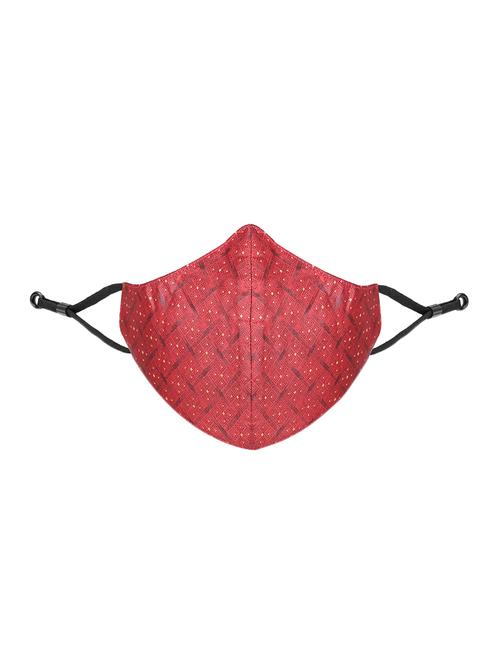 red cotton printed men mask - 17369304 - Very Small Image - 1