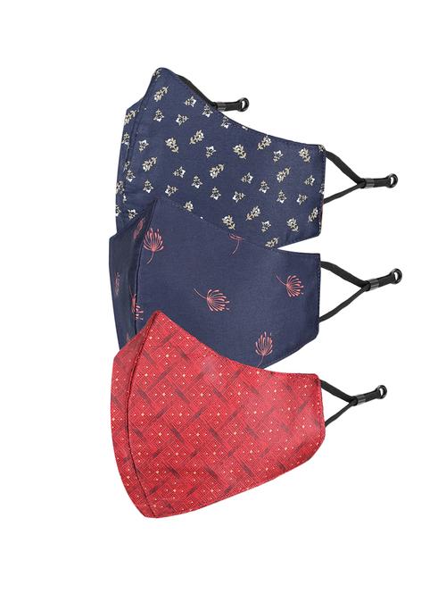 multi colored cotton printed men mask pack of 3 - 17369309 - Very Small Image - 1