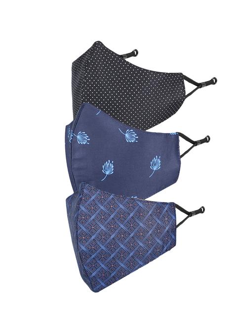 multi colored cotton printed men mask pack of 3 - 17369310 - Very Small Image - 1