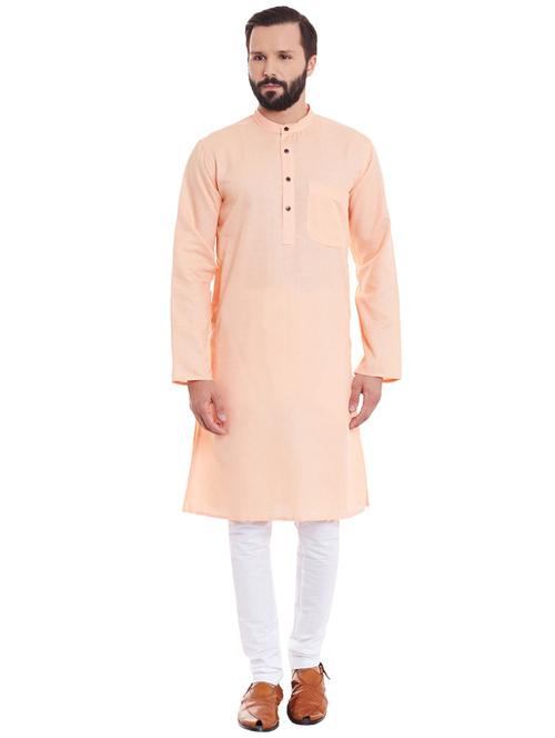 pink solid long kurta - 17370575 - Very Small Image - 1