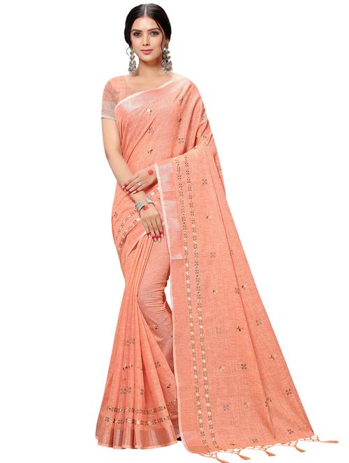 tonal embroidered saree with blouse - 17371227 - Very Small Image - 1